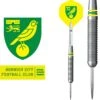 Norwich City FC - Official Licensed - The Canaries - Steel Tip Darts - Brass - 22g