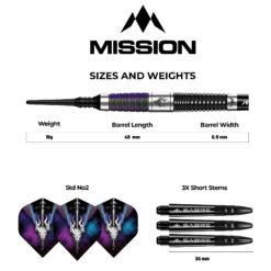 Mission Occult Darts - Soft Tip - 90% - Black & Coral PVD -Dart Shop OCCULT TUNGSTENSOFTDART4