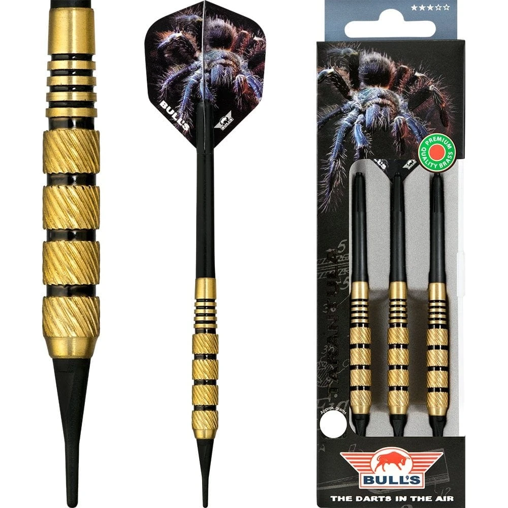 Bulls Tarantula Darts - Soft Tip Brass - Black Ringed 1 Bulls Tarantula Darts - Soft Tip Brass - Black Ringed