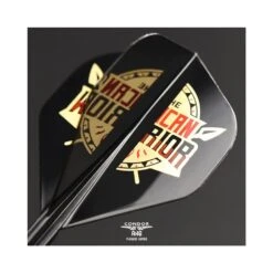 *Condor AXE Dart Flights - Devon Petersen - Standard - African Warrior - Inspiration 2 - Black -Dart Shop P CN355X PA Parent 4