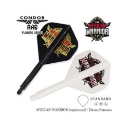 *Condor AXE Dart Flights - Devon Petersen - Standard - African Warrior - Inspiration 2 - Black -Dart Shop P CN355X PA Parent 7