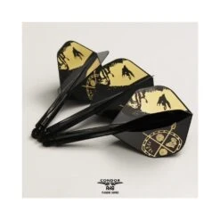 Condor AXE Dart Flights - Devon Petersen - Standard - African Warrior - Inspiration 3 - Black -Dart Shop P CN364X PA Parent 2