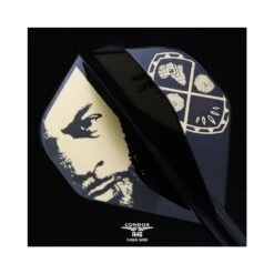 Condor AXE Dart Flights - Devon Petersen - Standard - African Warrior - Inspiration 3 - Black -Dart Shop P CN364X PA Parent 4