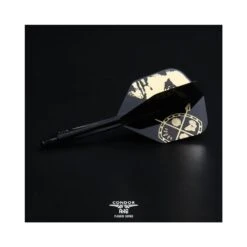 *Condor AXE Dart Flights - Devon Petersen - Small - African Warrior - Inspiration 3 - Black -Dart Shop P CN370X PA Parent 3