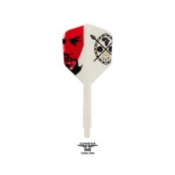 *Condor AXE Dart Flights - Devon Petersen - Small - African Warrior - Inspiration 3 - White -Dart Shop P CN373X PA Parent 2