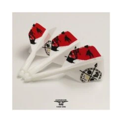 *Condor AXE Dart Flights - Devon Petersen - Small - African Warrior - Inspiration 3 - White -Dart Shop P CN373X PA Parent 3
