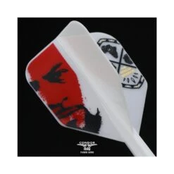 *Condor AXE Dart Flights - Devon Petersen - Small - African Warrior - Inspiration 3 - White -Dart Shop P CN373X PA Parent 5