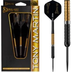 Galaxy Tony Martin Darts - Steel Tip - Black & Gold - 23g