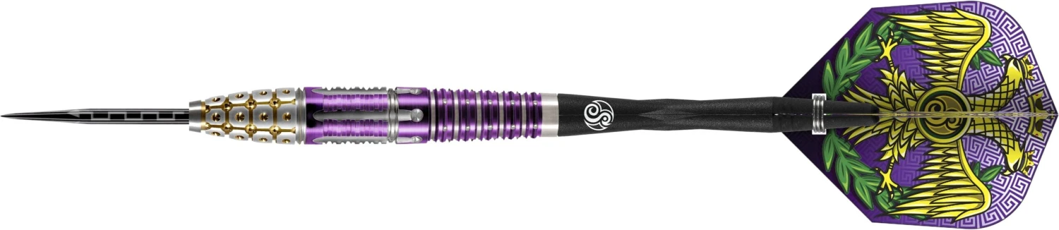 Shot Roman Empire Caesar Darts - Steel Tip - Purple & Gold 2 Shot Roman Empire Caesar Darts - Steel Tip - Purple & Gold - Image 2