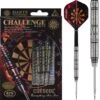 *Cuesoul - Steel Tip Tungsten Darts - Challenge - Multi Ring - Tapered - Black
