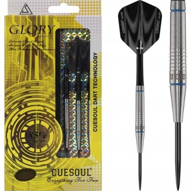 *Cuesoul - Steel Tip Tungsten Darts - Glory - Blue Grooves - Twin Grip 1 *Cuesoul - Steel Tip Tungsten Darts - Glory - Blue Grooves - Twin Grip