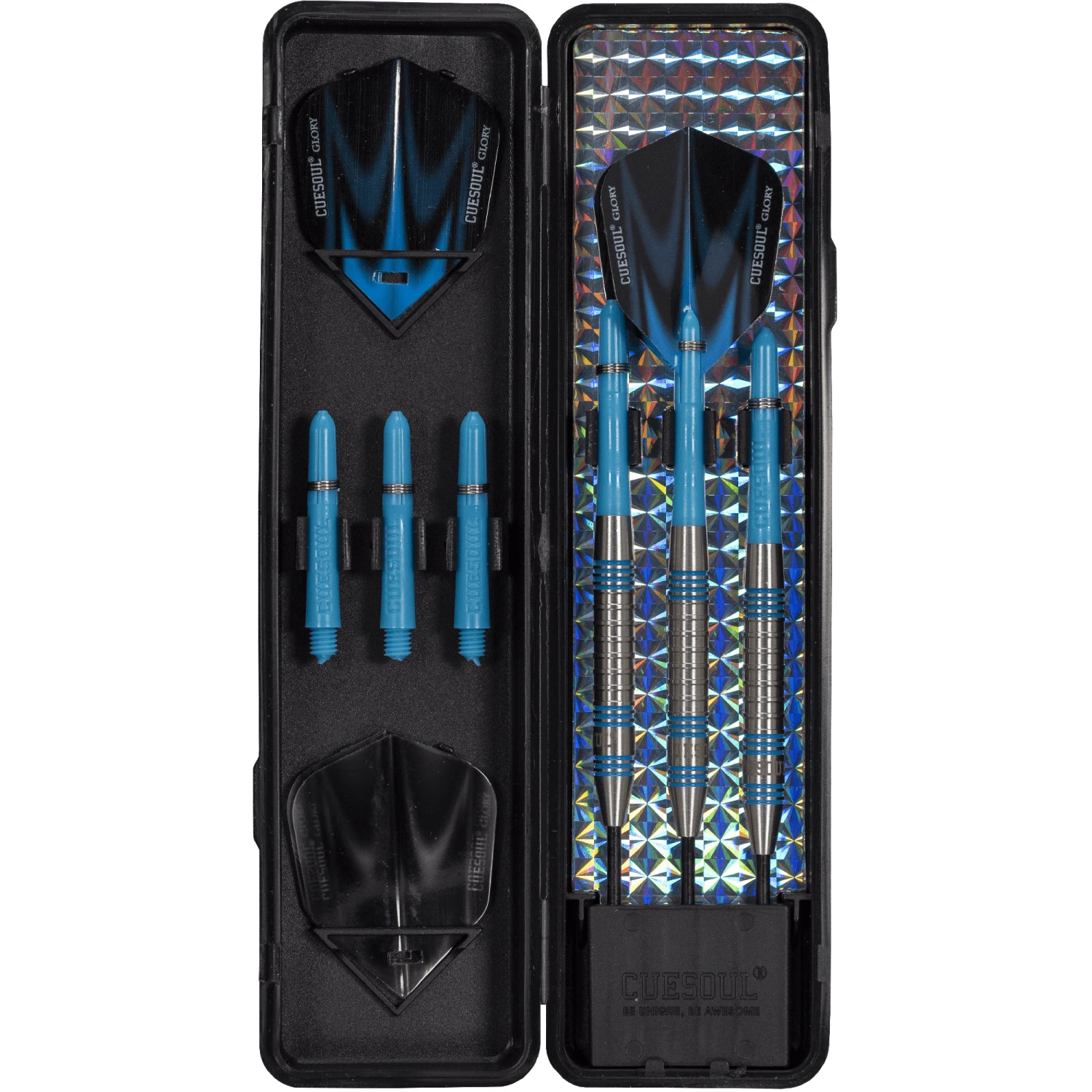 *Cuesoul - Steel Tip Tungsten Darts - Glory - Blue Grooves - Ringed 3 *Cuesoul - Steel Tip Tungsten Darts - Glory - Blue Grooves - Ringed - Image 3