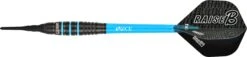 One80 Raise B Darts - Soft Tip - Black - Aqua Blue Rings -Dart Shop P D2913X PA Parent 4