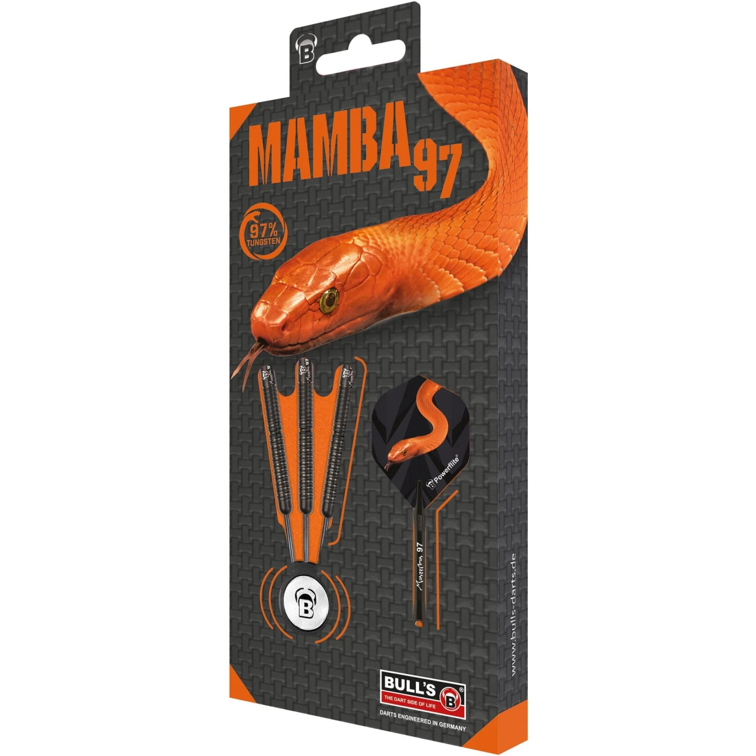 BULL'S Mamba 97 Darts - Steel Tip - M6 - Black Titanium 3 BULL'S Mamba 97 Darts - Steel Tip - M6 - Black Titanium - Image 3