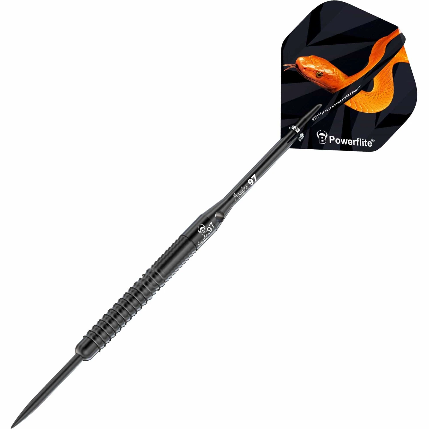 BULL'S Mamba 97 Darts - Steel Tip - M6 - Black Titanium 2 BULL'S Mamba 97 Darts - Steel Tip - M6 - Black Titanium - Image 2