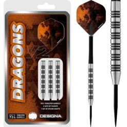 *Designa Dragons 95 V2 Darts - Steel Tip - 3 Ring