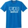T Shirt - Humour Dart T-Shirt - Blue - Aim Throw Swear Repeat