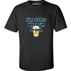 T Shirt - Humour Dart T-Shirt - Black - Better When Drunk
