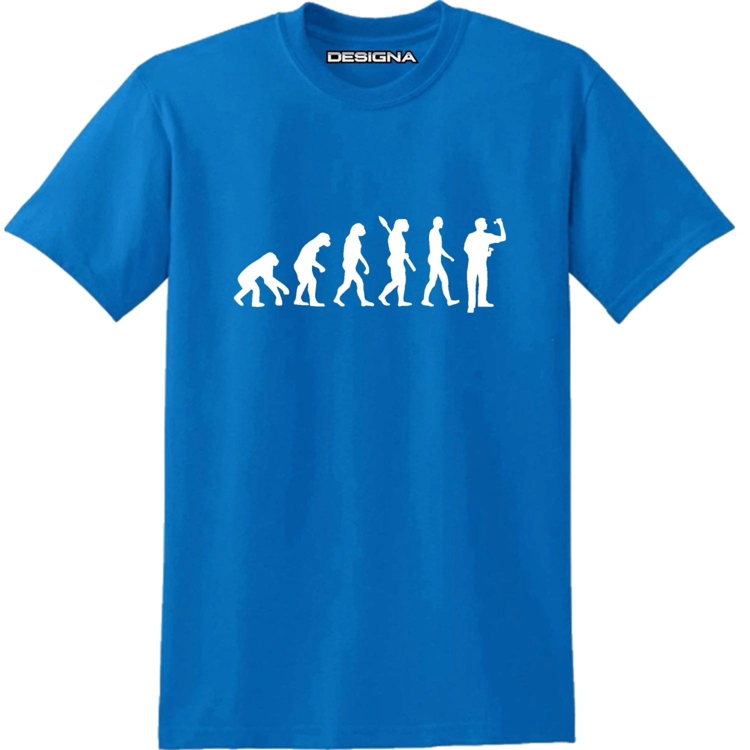 T Shirt - Humour Dart T-Shirt - Blue - Evolution Of A Dart Player 1 T Shirt - Humour Dart T-Shirt - Blue - Evolution Of A Dart Player