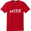 T Shirt - Humour Dart T-Shirt - Red - Evolution Of A Dart Player