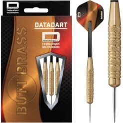 Datadart Butt Brass Darts - Steel Tip Brass - Knurled - 30g