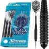Harrows Black Arrow Darts - Steel Tip Ebonite Brass - Knurled - 23g