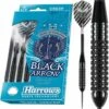 Harrows Black Arrow Darts - Steel Tip Ebonite Brass - Knurled - 25g