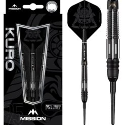 Mission Kuro Darts - Soft Tip - Black- M4 - Rear Taper