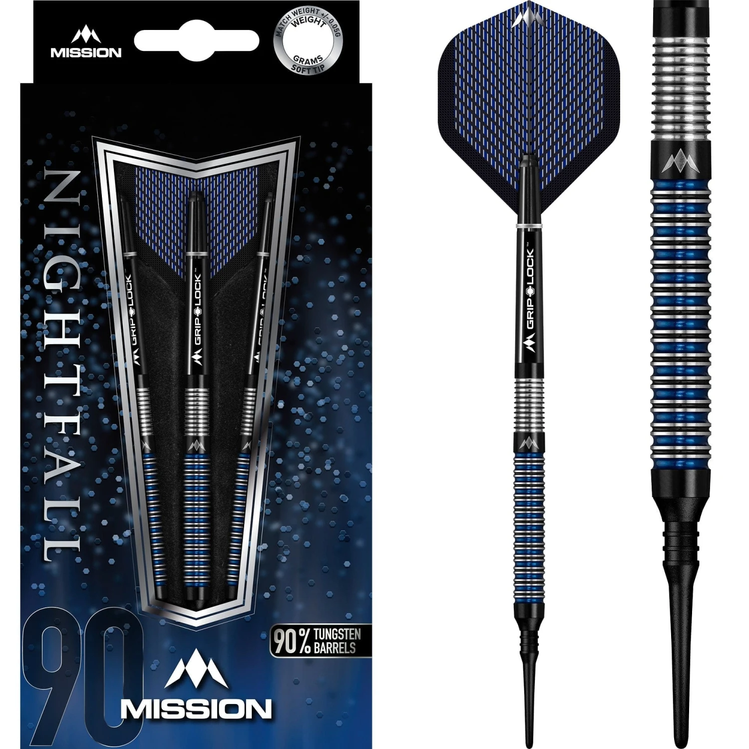 Mission Nightfall Darts - Soft Tip - M1 - Straight Ring 1 Mission Nightfall Darts - Soft Tip - M1 - Straight Ring
