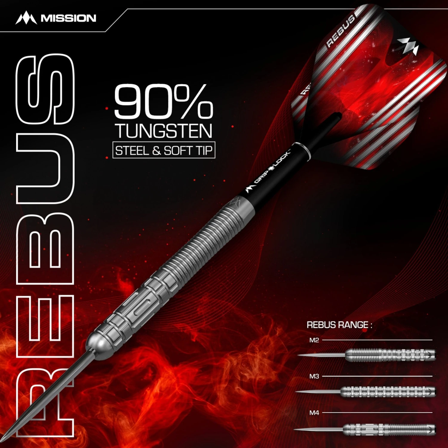 *Mission Rebus Darts - Soft Tip - M1 - Rear Ring Grip 6 *Mission Rebus Darts - Soft Tip - M1 - Rear Ring Grip - Image 6