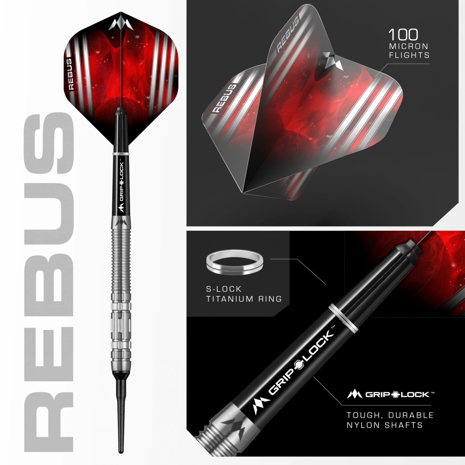 *Mission Rebus Darts - Soft Tip - M1 - Rear Ring Grip 3 *Mission Rebus Darts - Soft Tip - M1 - Rear Ring Grip - Image 3