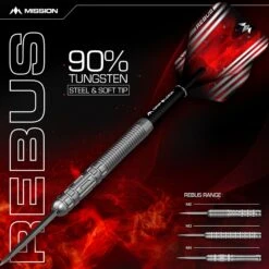 Mission Rebus Darts - Steel Tip - M3 - Linear Grip -Dart Shop P MI ST REB M3 Parent 1