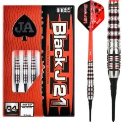 *One80 Black J21 Darts - Soft Tip - Model 04