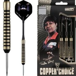 One80 Deta Hedman Darts - Steel Tip Brass - Copper Choice - 20g