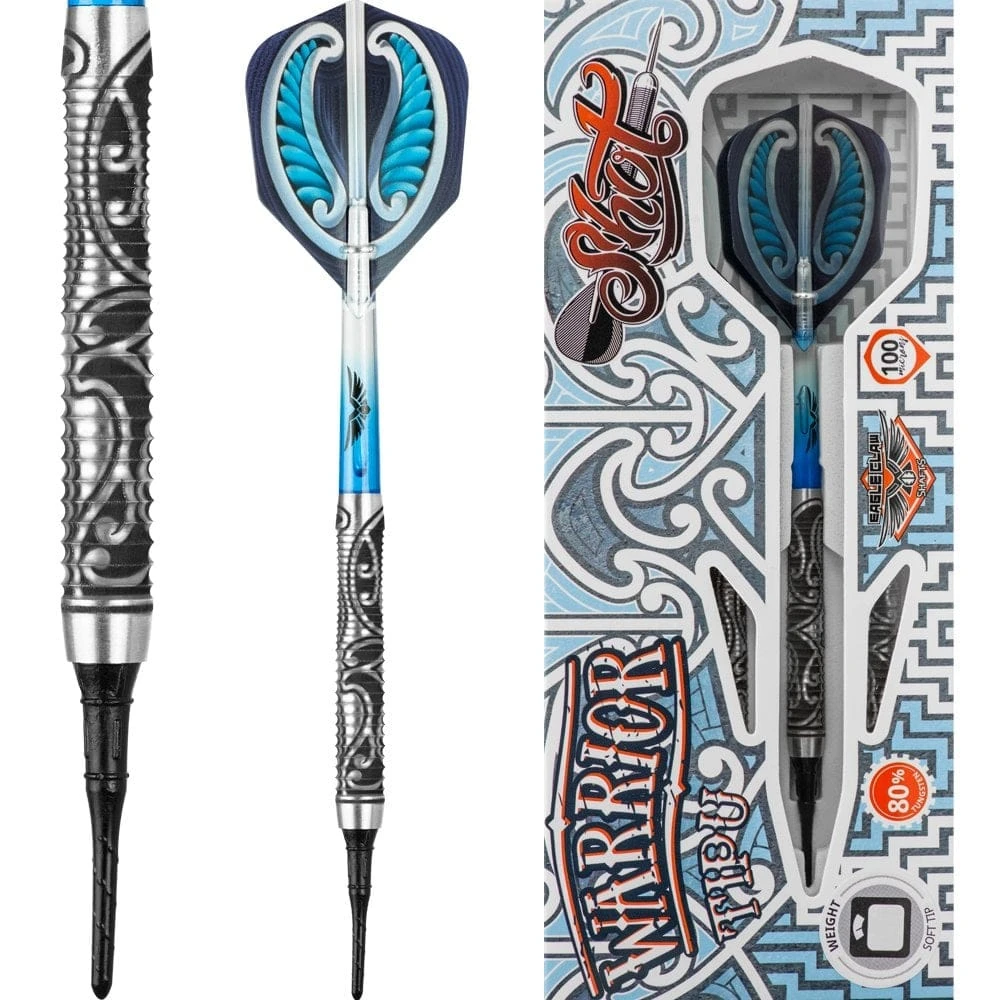 Shot Warrior Darts - Soft Tip Tungsten - Razor Ring - Tipu 1 Shot Warrior Darts - Soft Tip Tungsten - Razor Ring - Tipu
