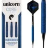 Unicorn Core Plus Rubberised Darts - Soft Tip - Blue