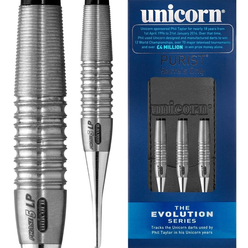 Unicorn Evolution Darts - Soft Tip Tungsten - Phase 5 Purist LP 1 Unicorn Evolution Darts - Soft Tip Tungsten - Phase 5 Purist LP