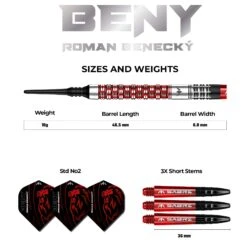 Mission Roman Benecky Darts - Soft Tip - Black & Red - 18g -Dart Shop ROMANBENECKY SOFTTIPDART5