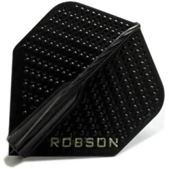 Robson Plus Dart Flights - For All Shafts - Std No2 - Dimpled -Dart Shop Robson Dart Flights Dimpled Black FL1315 2