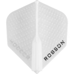 Robson Plus Dart Flights - For All Shafts - Std No2 - Dimpled -Dart Shop Robson Dart Flights Dimpled White FL1318 1
