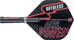 Ruthless Girl Power Darts - 90% Steel Tip Tungsten - Ringed - Pink -Dart Shop Ruthless Girl Power Flight