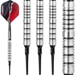 Ruthless Ranger II Darts - Soft Tip Tungsten - BW 16.0g - 18g -Dart Shop Ruthless Ranger II Darts Soft Tip Black Silver 3