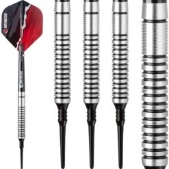 Ruthless Ranger I Darts - Soft Tip Tungsten - BW 16.0g - 18g -Dart Shop Ruthless Ranger I Darts Soft Tip Black Silver 3