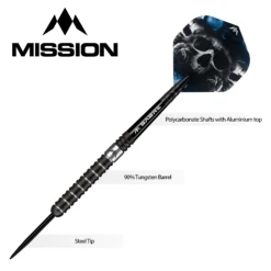 Mission Shaun McDonald Darts - Steel Tip - 95% - Black PVD -Dart Shop SHAUN TUNGSTENDART3