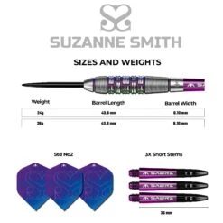 Mission Suzanne Smith Darts - Steel Tip - Coral PVD -Dart Shop SUZANNESMITH TUNGSTENDART5