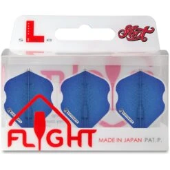 Shot - EZ L-Flights - Integrated Champagne Ring - L1EZ - Americana Gator - Blue -Dart Shop Shot L Style EZ L1 Americana Gator Dart Flight Blue SF5421 Box