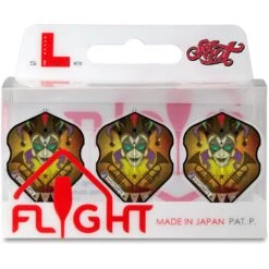 *Shot - EZ L-Flights - Integrated Champagne Ring - L1EZ - Americana Jester -Dart Shop Shot L Style EZ L1 Americana Jester Dart Flight SF5418 Box
