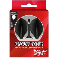 Shot Flight Deck - One Piece Dart Flight And Shaft System - Black -Dart Shop Shot Flight Deck Dart Flights Black 5