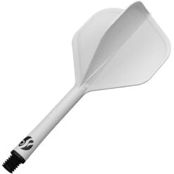 Shot Flight Deck - One Piece Dart Flight And Shaft System - White -Dart Shop Shot Flight Deck Dart Flights White 1