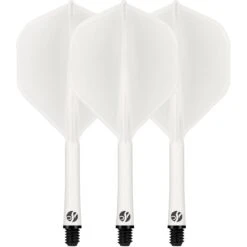 Shot Flight Deck - One Piece Dart Flight And Shaft System - White -Dart Shop Shot Flight Deck Dart Flights White 4